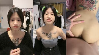 满身纹身小姐姐！周末和小男友操逼！抓起长屌吸吮，主动骑乘位深插，第一视角后入蜜桃臀