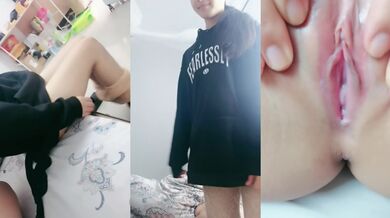 萝莉学妹露脸让小哥哥调教，初次品尝大鸡巴的味道，先闻后看再舔一舔，好骚啊让小哥吃奶子掰开粉嫩骚穴特写