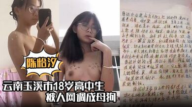 【陈怡汐】云南玉溪市18岁高中生被人网调成母狗大哥出本书吧，我卖房贷款都要买！