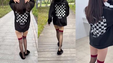 ✅人前露出女大学妹『哪吒』高挑身材超高颜值，清纯淫靡并存，美乳丰臀超反差小姐姐(92V) (1)