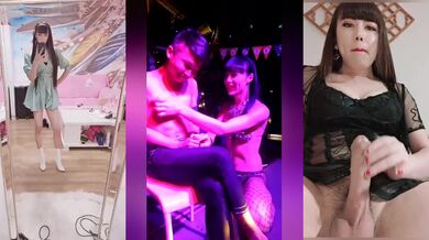 成都Ts上官雪儿：酒吧的自己与房间的自己，上班隐藏鸡巴，下班却硬的像钢筋！