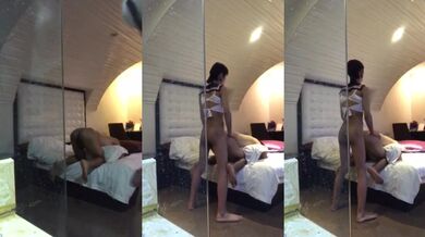 鸡巴大TS龙飘飘 骨感小美妖暴躁小鲜肉，后入的姿势稳稳的抽插，操完一脸洋溢的快乐！