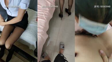 狗蛋草良家情趣装黑丝高跟制服很是诱惑，小少妇口活给力还会玩乳交被大哥各种爆草无套，直接干内射给狼友看