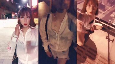 可爱温柔TSviki寂静的晚上，骚动的心想出去玩玩，户外街道天桥露出可爱的鸟儿撸射，真可耐~