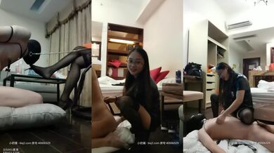 汐月女 调教男奴，性感冷艳黑丝熟妇残酷调教男奴，抽打舔脚钻裆抠菊花吐口水各种羞辱！