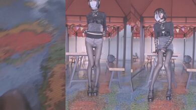 国产CD系列伪娘曦曦露出新作 夜店风女装戴假奶在商场休息区自慰撸射