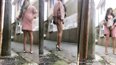 国产CD系列骚货小吟吟白天热闹居民区露出 趴在地上像只小母狗射精差点被路人发现