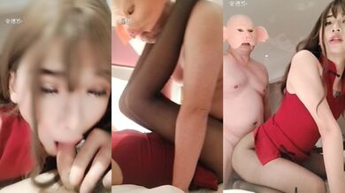 国产比女人还美的CD安德性感黑丝翘臀被猪猪激烈后入操的翻白眼