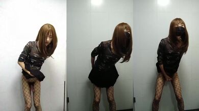 伪娘九月酱 - 女装大佬，墙壁肉棒后入，爽到大脑门了，刺激喷射精液！