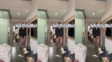 香香谷子 - 啊，是什么东西出来了，太羞耻了，酒店阿姨在背后打扫卫生会不会发现了点啥~~