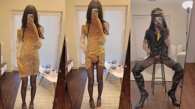 哈娜 -哈娜 - 亮片裙 看起来好像烧鸡， 涞觅极光yyds，想喝姐姐喷出来的牛奶吗！