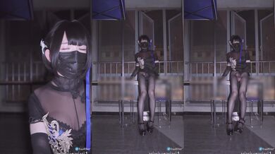 长旗袍连身袜写字楼