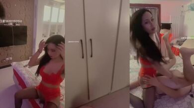 国产TS系列风骚至极的金雪儿调教爆操男奴两人一起射