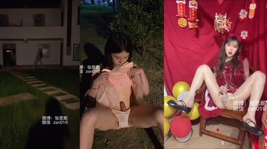 长沙名妖Ts张思妮：工地露出，背后工人停下昭望，换衣室玩弄仙女棒，外面人声吵杂！