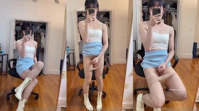 国产CD小薰- 皮肤白了许多，大棒棒更加有劲了，撸起来咿呀咿呀叫床，全射大腿上了！