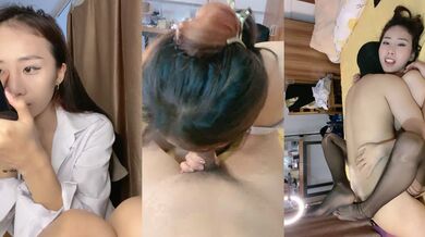 9分颜值女神！精彩收费房大秀！极品黑丝美腿！第一视角舔屌，开档丝袜骑乘位，激情爆操