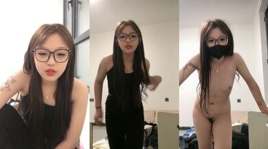 乖巧00后眼镜嫩妹！给大家跳个舞！扭腰摆臀活力，脱光光大屁股，特写骚逼，还挺粉嫩