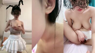 被大哥草蒙的大奶子兔女郎，揉奶玩逼看特写，口交大鸡巴舔蛋蛋，让大哥抠到淫水泛滥，大鸡巴插入浪叫不止