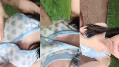 19岁广州尤物萝莉【京鱼儿】童颜巨乳~罕见街头漏出~白皙坚挺圆润大奶~抠逼紫薇放尿~挑逗路人叔叔干她~无奈大叔不敢，只能摸摸奶子和小穴！